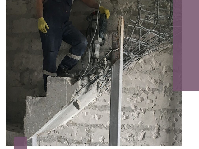 Демонтаж металлических и бетонных лестниц в Зиме
