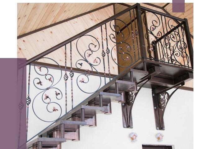 Кованые лестницы в Зиме от 79778 руб. под ключ