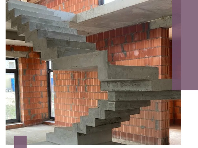 Изготовление бетонных лестниц под ключ в Зиме