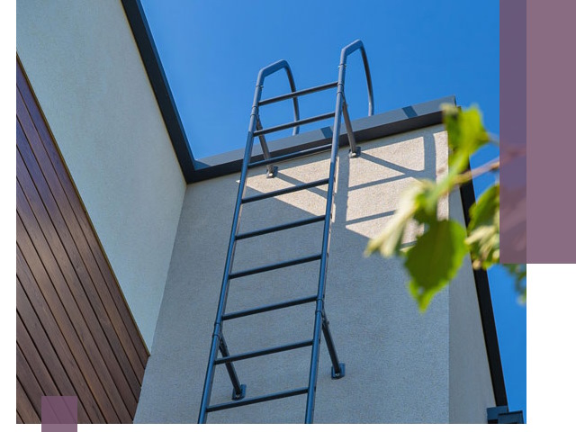Лестницы на крышу в Зиме — изготовление, монтаж, демонтаж
