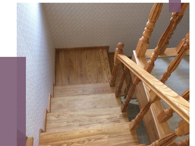 Сосновые лестницы в Зиме под ключ от 8080 руб.  | ПРОЛЁТ-Зма