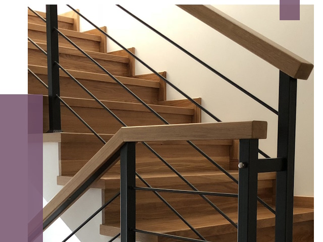 Обшивка металлической лестницы деревом в Зиме от 4347 руб. 