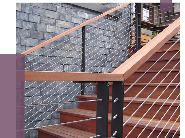 Тросовые перила под ключ в Зиме от 7773 руб. 