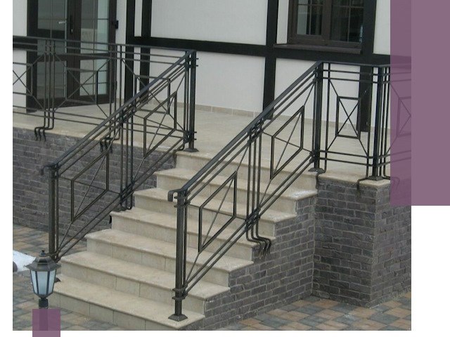 Перила для крыльца в Зиме — монтаж, изготовление и установка