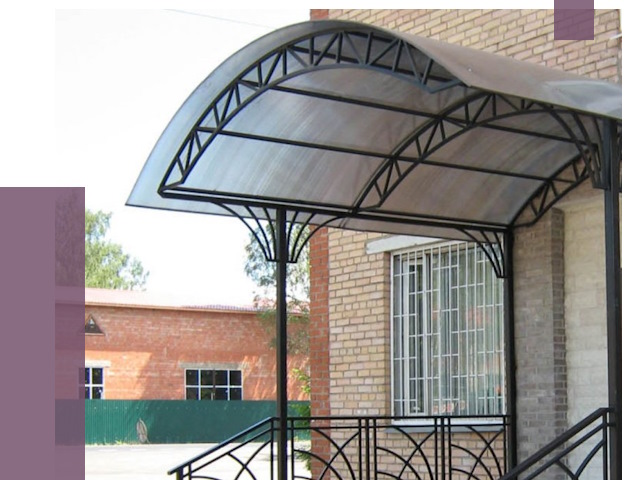 Металлические навесы и козырьки в Зиме от 12785 руб.