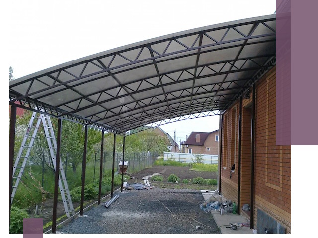 Профессиональный монтаж навесов под ключ в Зиме