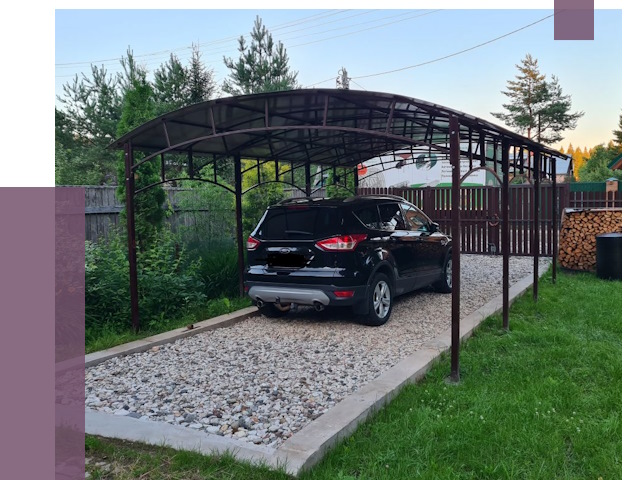 Навесы для автомобиля в Зиме от 13143 руб.  | ПРОЛЁТ-Зма