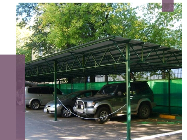 Навесы для парковки в Зиме от 80290 руб. заказать | ПРОЛЁТ-Зма