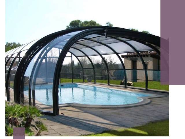 Навесы для бассейна в Зиме: изготовление и монтаж под ключ