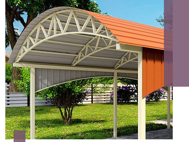 Навесы из профнастила под ключ в Зиме — установка и монтаж