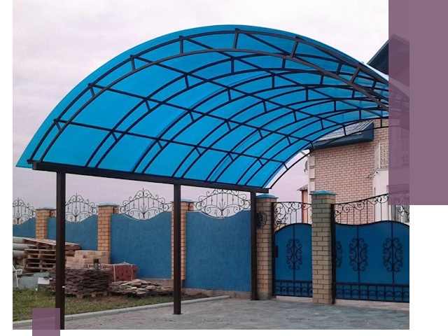 Арочные навесы под ключ в Зиме — изготовление и монтаж