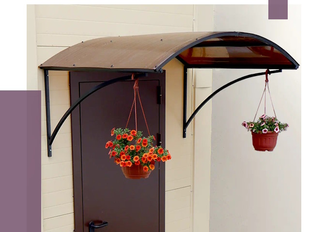 Козырьки над входом в Зиме от 14831 руб.  | ПРОЛЁТ-Зма