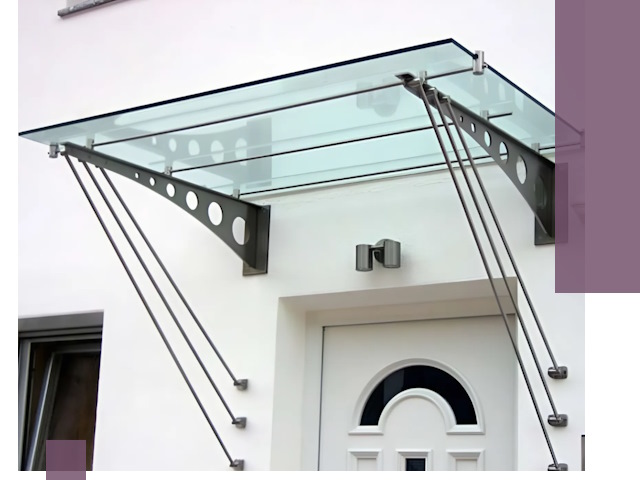 Козырьки над входом под ключ в Зиме — изготовление и монтаж