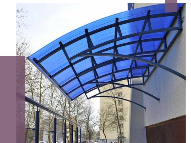 Козырьки из поликарбоната в Зиме от 4296 руб. под ключ | ПРОЛЁТ-Зма