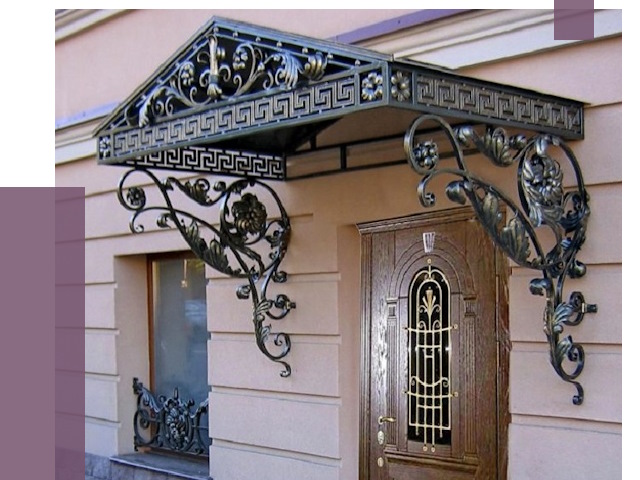 Кованые козырьки в Зиме под ключ от 12734 руб. — ПРОЛЁТ