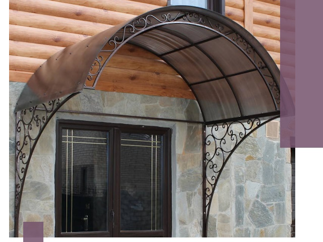 Арочные козырьки под ключ в Зиме: изготовление и монтаж