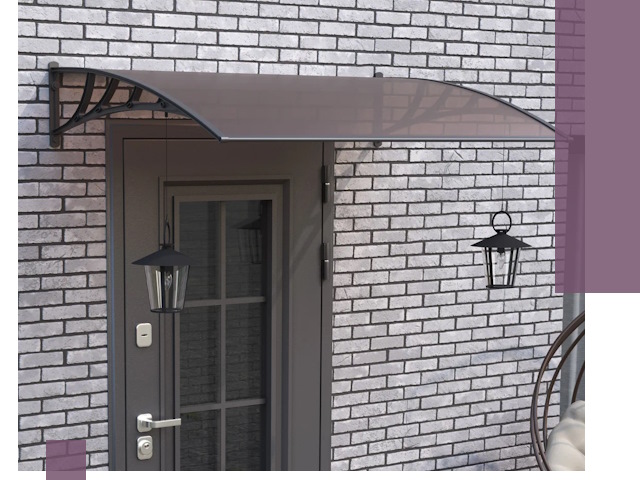 Недорогие козырьки и навесы под ключ в Зиме