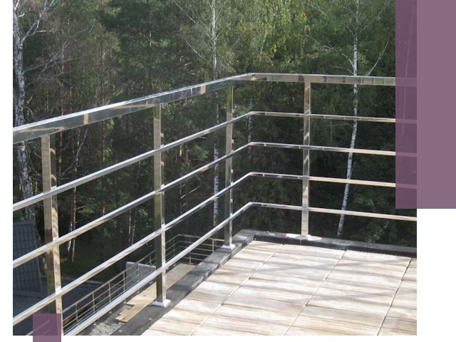 Парапеты из нержавеющей стали в Зиме — изготовление и монтаж