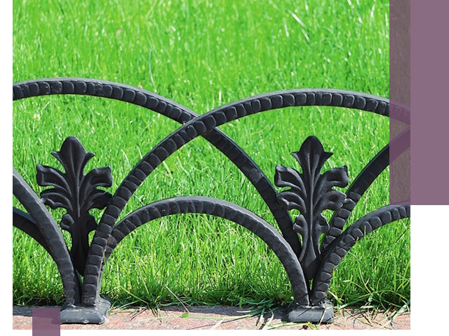 Декоративные металлические бордюры под ключ в Зиме