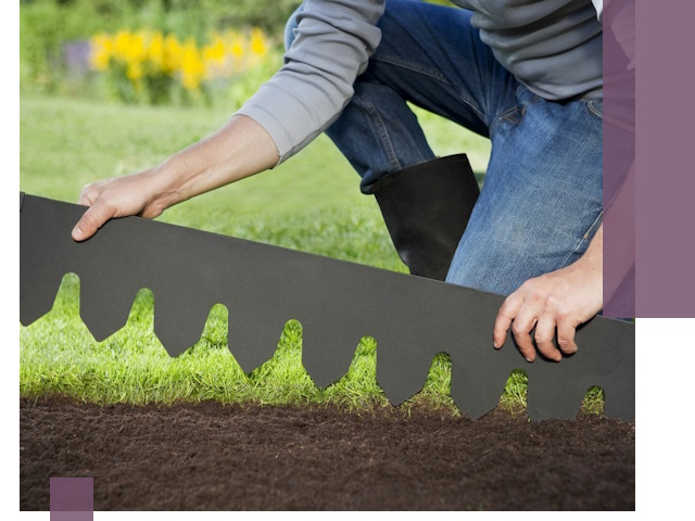 Металлические бордюры для газона в Зиме — изготовление и монтаж