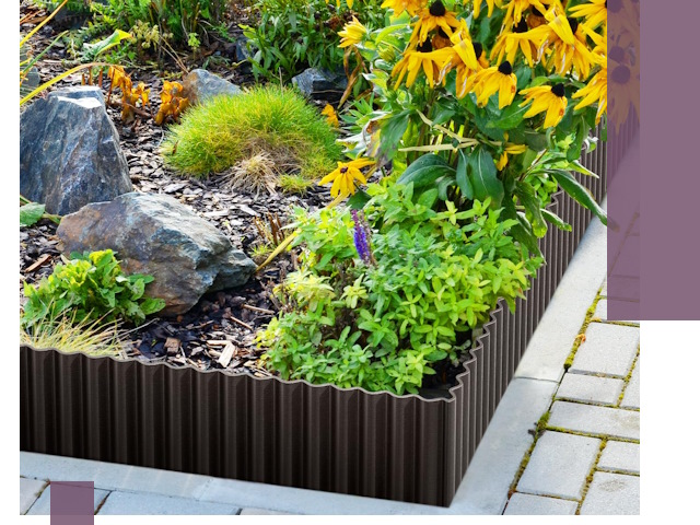 Металлические бордюры для клумб в Зиме — производство и монтаж